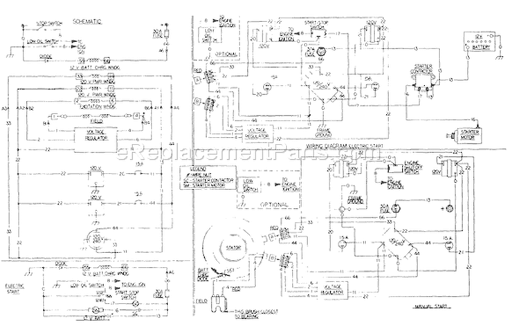 Page F Diagram and Parts List for 8709-0  Briggs and Stratton Generator